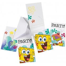 Spongebob uitnodigingskaarten | 6 stuks